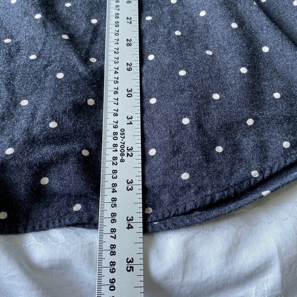 Eddie Bauer Women's Charcoal Polka Dot Long Sleeve Polo V-neck Mini Dress Size 6 - Picture 12 of 14